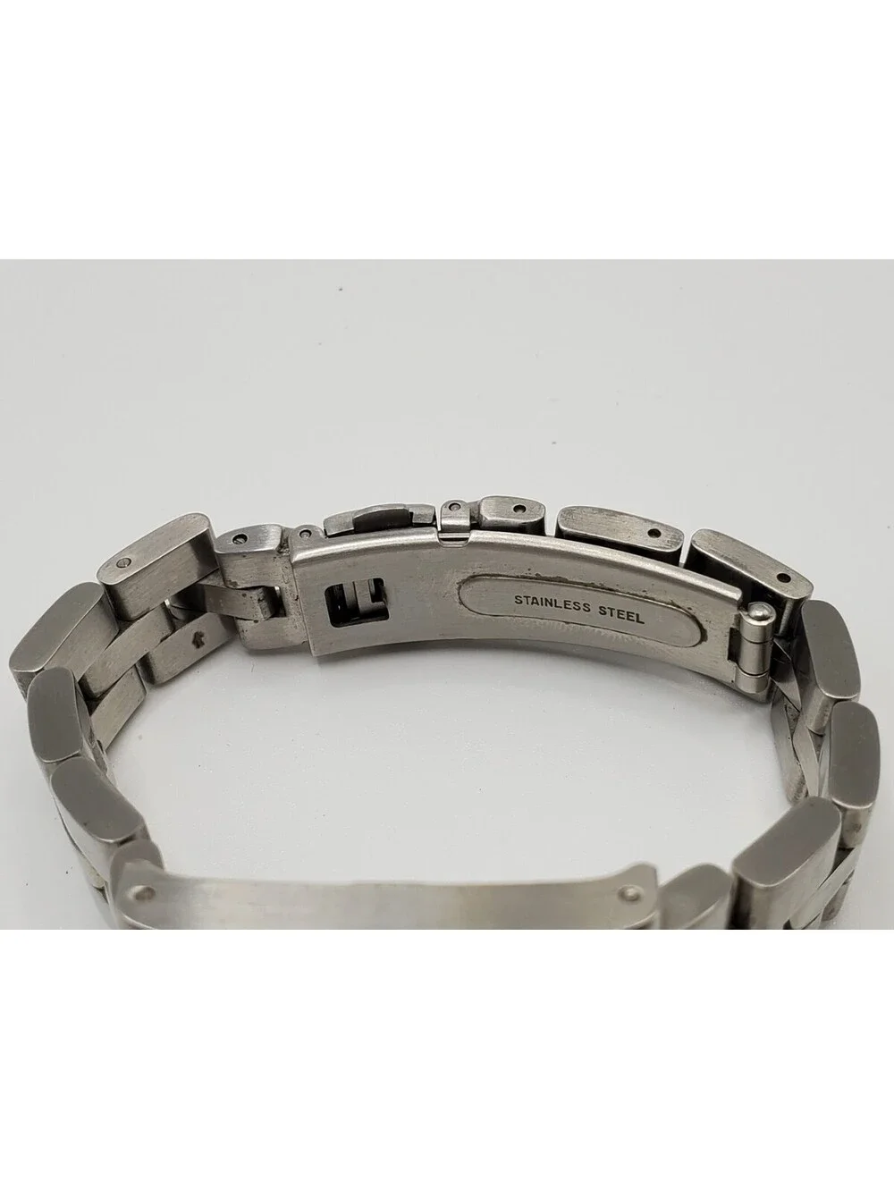 Kenneth Cole Watch Women 20mm Black Rectangle Dial Silver Tone New Battery